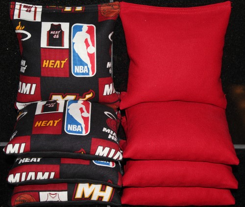 Miami heat cornhole - heat, bean